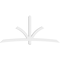 Ekena Millwork Davenport Architectural Grade PVC Gable Bracket, 96"W x 44"H x 4"D x 4"F, 11/12 Pitch GBP096X44X0404DAV00 - alternate 3